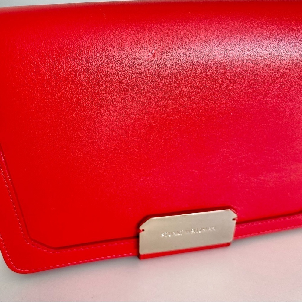 Stuart Weitzman NIB Red Leather Chain Crossbody - Picture 13 of 14